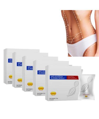 Soothe&Slim Anti-Itch Detox Slimming Capsule Capsule-FemiPure Annie Care Natural Detoxification Viginal Gel Capsules Firming Repair and Fennen Capsules (Color : 5pcs)