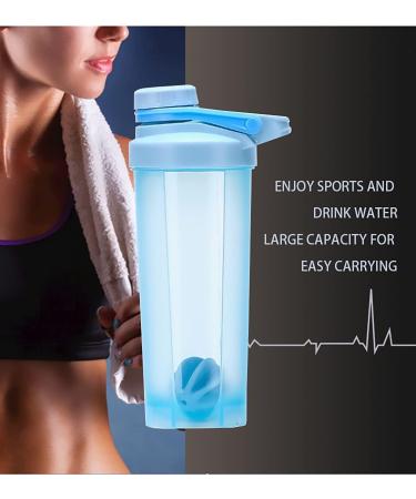 Bouteille de la prot ine Shaker bouteille d'eau de sport de sport tasses de m langeur de smoothie BPA gratuit couvercle bascule avec bouteille de m lange de poudre de boule de m lange pui 0.5L Blue - Buy Online on GoSupps.com
