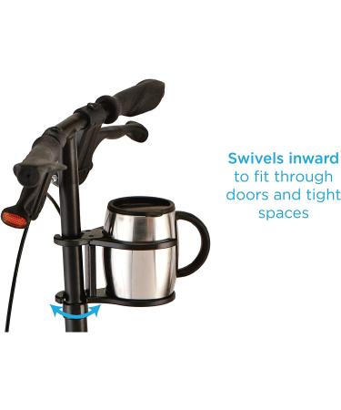 NOVA Cup Holder Accessory for Knee Walker - Fits 1 Tube Diameter - No Assembly Required - Black - 1 Count - Buy Online on GoSupps.com