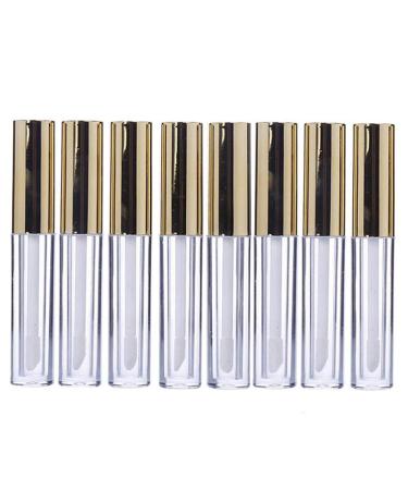 Lhbfcy Travel Accessories Sample Balm Bottles Empty Lip Gloss Bottle Set DIY Lip Gloss Bottles Lip Balm Container Tube Lip Gloss Tubes Vials Containers For Travel And Home Use 8pcs(Golden)