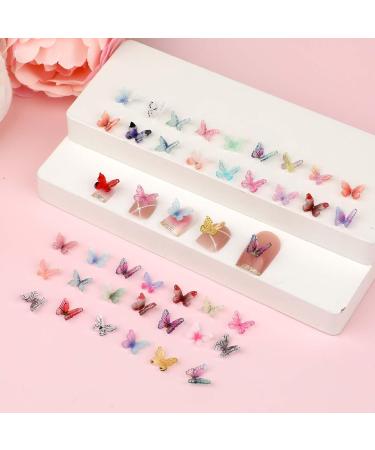 Abeillo 50Pcs Butterfly Nail Charms Micro Resin Butterflies Shape Nail Gems 3D Nail Art Charms Nail Decoration Supplies for Women Girls Manicure - Buy Online on GoSupps.com