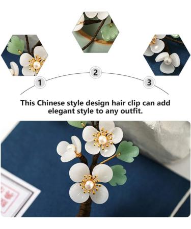 Lurrose Bridal Hair Clip Bridal Hair Clips Floral Hair Headdress Chinese Style Floral Hair Clips for Woman Girl Kids Tiara - Buy Online on GoSupps.com