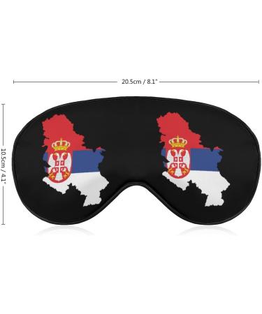 Serbia Flag Sleep Mask | Adjustable Eye Cover for Travel and Nap | Blocks Light for Men and Women - Buy Online on GoSupps.com