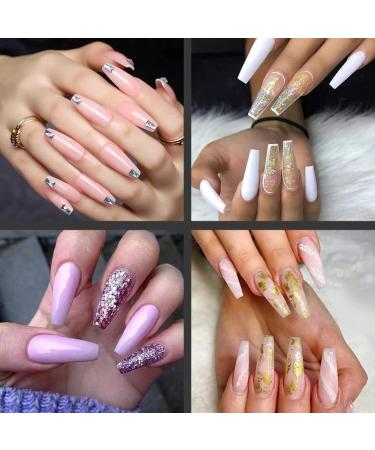 Clear Acrylic Nail Tips - XXL Square 500pcs Half Cover False Nails for Nail Salons & DIY Nail Art - 10 Sizes with Storage Box - Buy Online on GoSupps.com