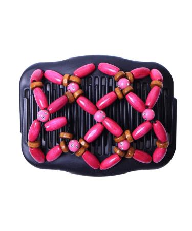 PULABO Magic Hair Comb Beaded Floral Women/Ladies Double Hair Comb Clip Stretchy Women Hair Accessories Comfortable and Eco-friendly Convenient