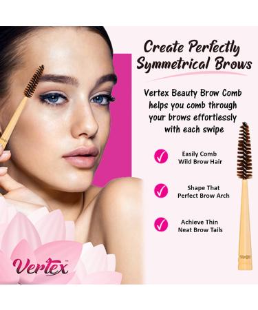 Vertex Eyebrow Brush Spoolie Comb - Perfect for Blending Brow Pomade & Enhancing Lashes | Buy Online Internationally - Buy Online on GoSupps.com