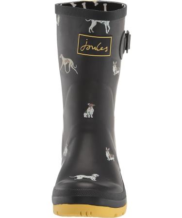 Joules Women's Molly Welly Rain Boot in Black Dog Print - Size 8 - Buy Online on GoSupps.com