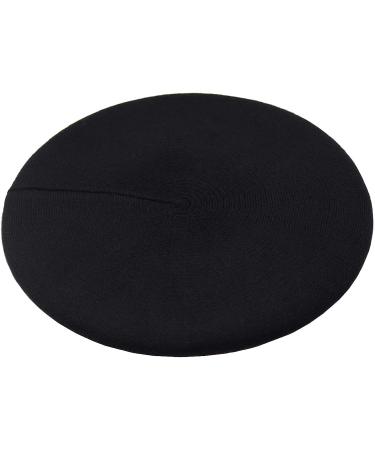 Wheebo French Cashmere Beret Hat Reversible Solid Color Cap - Black for Women Girls Lady Adults - Buy Online on GoSupps.com