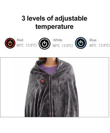 Faculx Heated Blanket & USB Scarf | Electric Plush Flannel Ceiling 3 Heat Settings | Perfect for Home Office & Travel - 150 x 85 cm - Buy Online on GoSupps.com