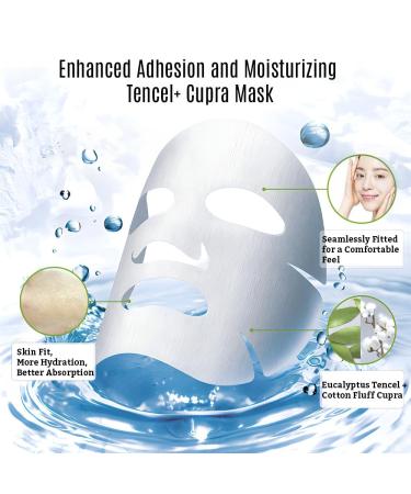 Leaders Mediu Amino Brightening Facial Sheet Mask - Vitamin C & Lotus Extract for Acne Scars Hyperpigmentation & Dark Spots - 10 Count - Buy Online on GoSupps.com