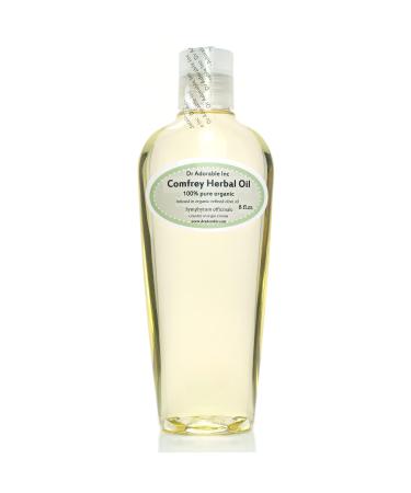 Dr Adorable - 8 oz - Comfrey Herbal Oil - Infused 100% Pure Natural Organic 8 Fl Oz (Pack of 1)