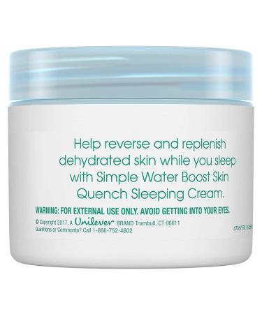Simple Water Boost Skin Quench Sleeping Cream 1.7 oz - Pack of 2 - Buy Online on GoSupps.com