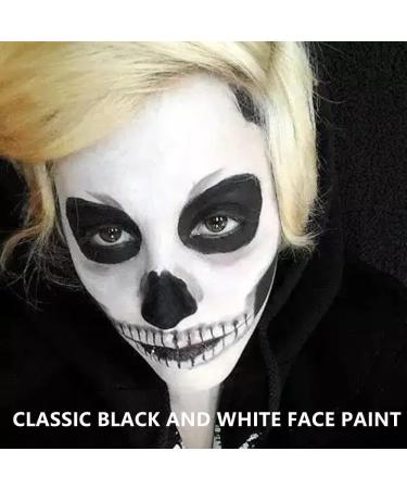 Mysense Black and White Face Paint for Adults & Children - Water Based Makeup for Cosplay, Halloween, SFX Costumes - 4 OZ - Buy Online on GoSupps.com