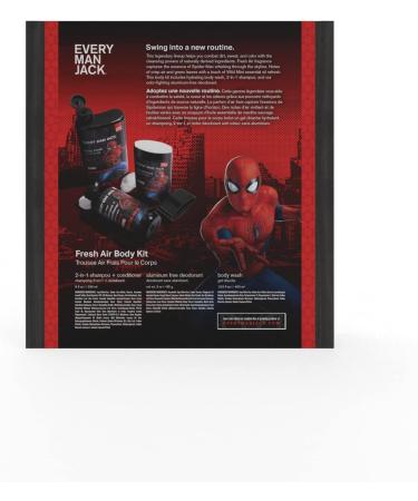 Every Man Jack Spider-Man Body Set - Perfect for Every Guy & Marvel-Lover - Bath and Body Marvel Gift Set with Clean Ingredients & Incredible Scents - Includes Body Wash Shampoo & Deodorant - Buy Online on GoSupps.com