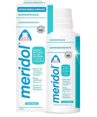 Meridol Mouthwash Antibacterial Effect for Healthy Teeth & Gums  Alcohol Free   400 ml / 13.53 Fl.oz