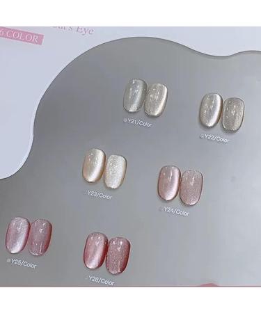Rolita Gel Polish Rolita Nail Polish Cat Eye Gel Nail Polish Cateye Polish Glitter Crystal Gel Nail Polish Magnet Jelly Gel Nail Polish Ceramic Cat Eye Nail Polish (Y24 15ml) Y24 15 ml (Pack of 1) - Buy Online on GoSupps.com