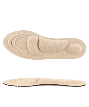 G&V Foot Pain Relief Memory Foam Insole Designed for Aching Swollen Diabetic or Sore Arthritic Feet for Women Beige