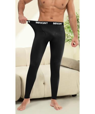 Men's Thermal Underwear Bottom 2 Pack - Lightweight Long Johns Base Layer Pants for Cold Weather - Black, Size Large - Buy Online on GoSupps.com