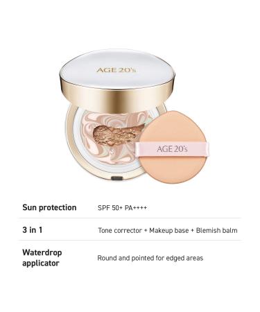 AGE 20's Long Stay Foundation Cushion Pact #13 Ivory + Purple Tone Up Base - Buy Online on GoSupps.com