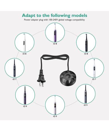 Braun Oral B iO Series 7 8 9 Electric Toothbrush Replacement Charger Base - Magnetic Travel Charging Base for Oral-B iO Series 7/8/9 - 3768 Adapter Cord - Black - Buy Online on GoSupps.com