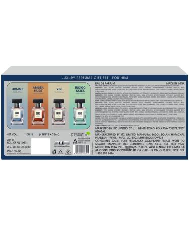 Luxury Perfume Gift Set for Men 3.38oz 4 x 0.84ml Travel Sized Perfumes Long Lasting Scent - Buy Online on GoSupps.com