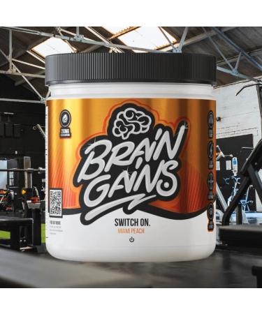 Brain Gains Switch On Original (225g) Miami Peach - Buy Online on GoSupps.com