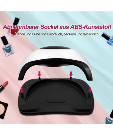 220W Professional UV Lamp for Gel Nails | Fast Touchscreen 4 Timers Portable LED Nail Lamp - Perfect for Home & Salon Use - Buy Online on GoSupps.com