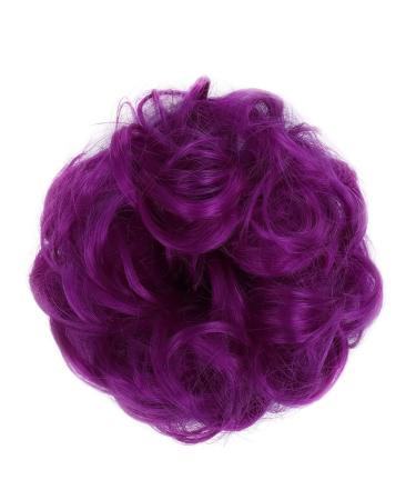 Messy Bun Hair Piece for Women Donut Hair Bun Scrunchie for Women Girls Curly Wave Synthetic Chignon Hairpiece with Rubber Band Messy Bun Hair Pieces Extensions Fake Hair Accessories for Women Girl 51P
