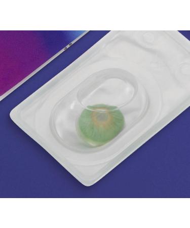 Buy Starch-Free Colored Monthly Contact Lenses - Soft Hydrogel Catania Green - 2 Pieces + Lens Container - Buy Online on GoSupps.com