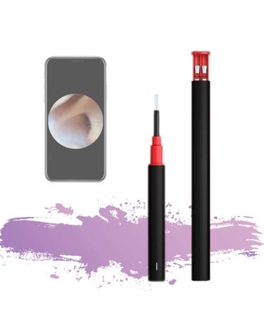 Ear Wax Removal Camera Professional WiFi Otoscope with Smart Gyroscope Fast Charging Widely Compatible Hd Waterproof Ear Cleaning for Daily Inspection and Cleaning of The Ear Canal Black