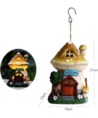 Sculpture Garden Solar Light Pendant Outdoor Garden Decoration Accessories Courtyard Balcony Decoration Crafts Small House Light Resin Model Landscape Statues (Color : C) (A) - Buy Online on GoSupps.com