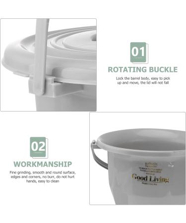 Portable Spittoon Urine Chamber Pots: Unisex Urinal Bottle Old Child Potty Bedpan with Lid Car Emergency Toilet for Children Camping Travel Home (Black) (Gray) - Buy Online on GoSupps.com