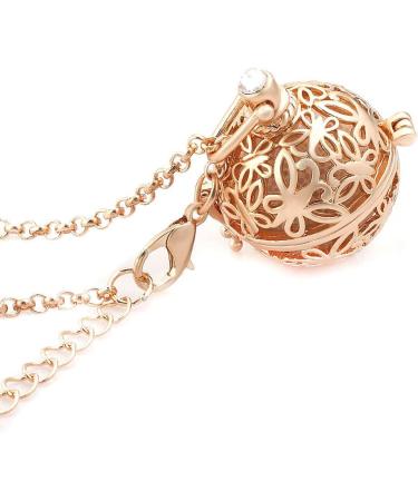 Buy CoolJewelry Aromatherapy Essential Oil Diffuser Necklace - Golden Butterfly Locket Pendant with 6 Lava Stones for Women & Girls - International Shipping Available - Buy Online on GoSupps.com