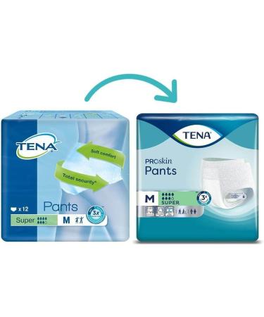 TENA Pants Super Medium - 48 Adult Diaper Pants for Incontinence & Bladder Weakness - International Shipping Available - Buy Online on GoSupps.com