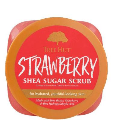 Tree Hut Strawberry Shea Sugar Scrub Set - Body Scrub with Real Sugar, Certified Shea Butter & Strawberry | Hydrating Exfoliating Scrub with Loofah - Buy Online on GoSupps.com