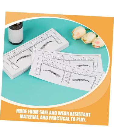 Angoily 10pcs Eyebrow Design Ruler Brow Guide Ruler Eyebrow Drawing Tool Eyebrow Trimming Measuring Ruler - Buy Online on GoSupps.com