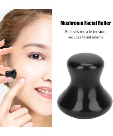2pcs Black Gua Sha Facial Tools Mushroom Shape Face Lift Tool for Wrinkles Removal Practical Massager Roller Tool for Skin Firming Lightweight Lymphatic Drainage Massager for Home Salon - Buy Online on GoSupps.com