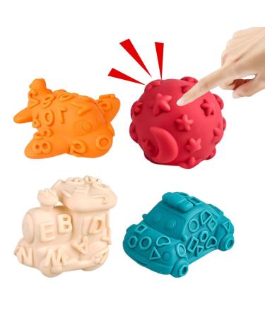 Generic ball toy with sensory texture activity rattling balls-structured soft-squeeze massage balls structured hand-grip balls multi-sensory balls gift for newborns develop