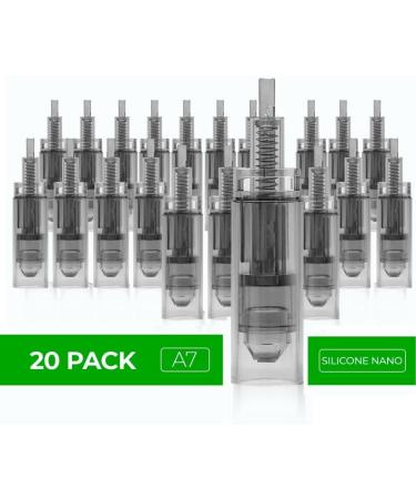 Dr. Pen Ultima A7 Replacement Cartridges (20 Pack) - Silicone Nano 0.25mm with Bayonet Slot - Disposable Parts - Buy Online on GoSupps.com