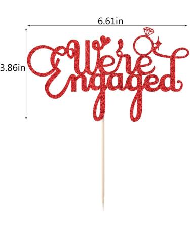 Sleyberoy Our Engaged Cake Toppers - Great for Proposals Weddings Bridal Showers Engagement Party Decorations - Buy Online on GoSupps.com