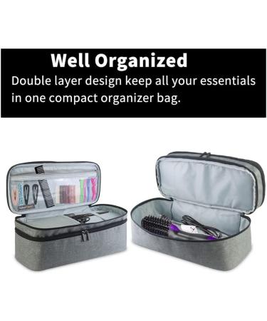 korvre Double Layer Travel Hair Dryer Organizer Curling Wand Bag Hair Dryer Accessories Storage Bag for - Buy Online on GoSupps.com