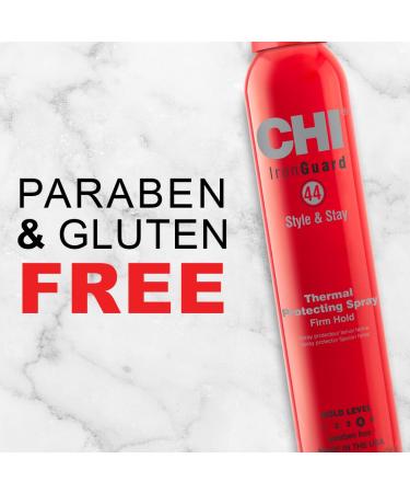 CHI 44 Iron Guard Style & Stay Firm Hold Protecting Spray Heat Protectant & Hairspray For A Long-Lasting Hold Sulfate & Paraben-Free 2.6 Oz 2.6 Ounce (Pack of 1) - Buy Online on GoSupps.com