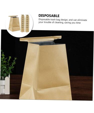 45 Pack Healeved Car Trash Bags - Disposable Vomit Bags for Travel - Light Brown Kraft Paper - Buy Online on GoSupps.com