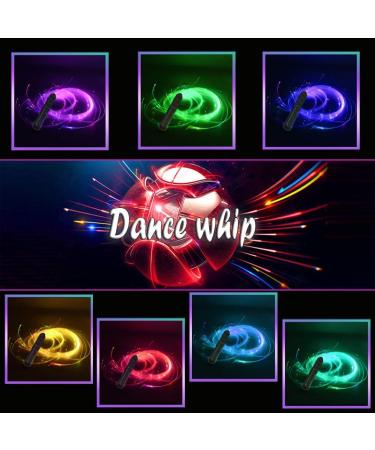 Blueple Rechargeable 6ft Fiber Optic Whip | Multi-Color LED Pixel Whip for Dance | Light Up 360 Swivel Sparkle Flow Toy - Buy Online on GoSupps.com