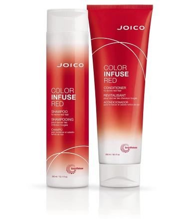 Joico Color Infuse Red Shampoo | Instantly Refresh Red Tones | Boost Color Vibrancy | For Red Hair Shampoo & Conditioner (New Look) 10.1 Fl Oz (Pack of 2)