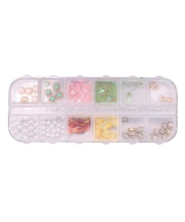 Desikixudy 3D Shape New Nail Clear Nail Pearl Diy Nail Art Decorations Rhinestone Manicure Tools 13#