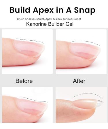 KANORINE 8-in-1 Neutral Nude Brown Gel Nail Builder - Nail Strengthener and Extension Gel Builder - 15ML Bottle - Buy Online on GoSupps.com