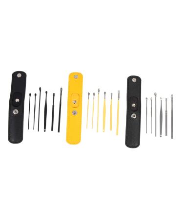 Hemoton 3 Sets with Case Tool and Scoop Earpick De Picker Ear Tools Outdoor Kit Earwax Spiral Earbuds Limpiador Supplies Curette Oidos Personal Cleaners Portable Household Inner Clean