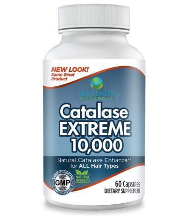 Catalase Extreme 10 000 Catalase Hair Supplement with Catalase Saw Palmetto FoTi Biotin PABA and More 60 Count