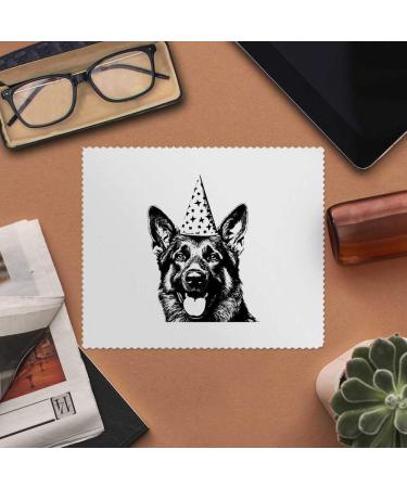 2 x German Shepherd Party Hat Glasses Cleaning Cloths | Perfect Gift for Dog Lovers - Buy Online on GoSupps.com